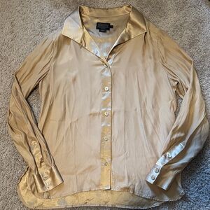 Pendleton Gold Satin Button Down Shirt